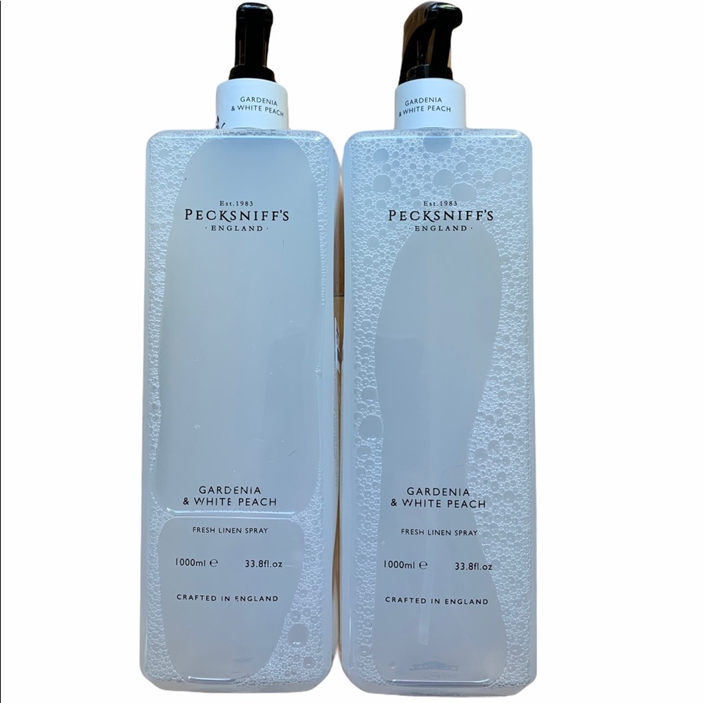 Pecksniff’s Linen Spray gardenia and white peach